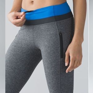 Pink & Grey Lululemon Inspire Tight II (Mesh)